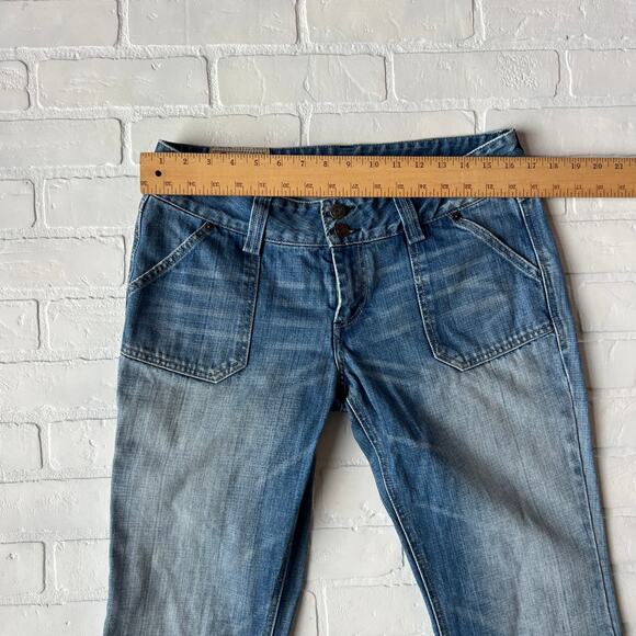 Kali Denim Company Wide Leg Bootcut Light Wash Denim Jeans Y2K Style -sz 15 - Picture 7 of 7